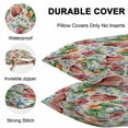 thumbnail image 6 of Outdoor Waterproof Pillow Covers Pack of 2, Summer Tropical Flowers Shells Starfish Linen Background Decorative Throw Pillowcases Cushion Covers for Garden Patio Tent Sofa Couch, 26x26 inch, 6 of 8