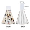 thumbnail image 4 of Cartoon Dog Love Pattern Hand Towels 2 Pack Quick Dry Velvet Soft with Velcro Kitchen Bath 14x18in, 4 of 7