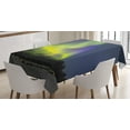 thumbnail image 1 of Ambesonne Alaska Tablecloth Rectangular Table Cover, Aurora Borealis Forest, 60"x84", Multicolor, 1 of 3