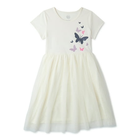 Wonder Nation Girls Butterfly Tutu Dress, Sizes 4-18 & Plus