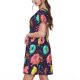 thumbnail image 2 of Easygdp Donuts1 para Vestido Transpirable de Mujer, Vestido Suelto de Manga Corta con Pliegues y Bolsillos para el Verano, 2 of 6