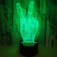 thumbnail image 5 of Victory V Gesture 3D Light 7 Color Touch Light Estereoscópico 3D Vision Light JAMW Sencillez, 5 of 5