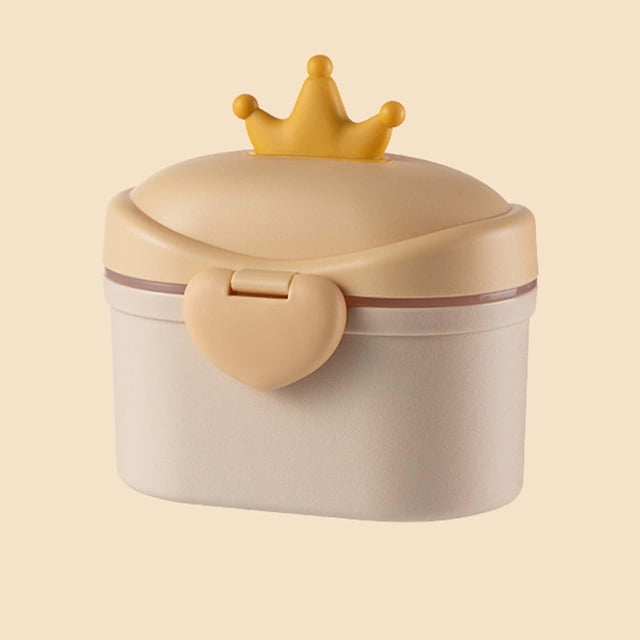 Dispensador de fórmu bebés con Sppon y nivelador, caja de dulces para , de fórmula de almacenamiento portátiles antiderrames Amarillo 400ml CUTICAT dispensador de fórmula