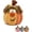 #C, variant on Whimsical Patchwork Pumpkin Pals, 3-Piece Fall Fabric Decor Set (#A) | Three cheerful fabric pumpkins with textured patchwork details create a cozy, non-spooky autumn display