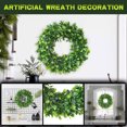thumbnail image 2 of VerPetridure Artificial Wreath 16inch Faux Green Leaves Wreath for Door Wall Window Decor, 2 of 9