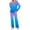 Blue, variant on Kaemgyyd Pajama Set for Women Gradient Pleated Crew Neck Long Sleeve Top with Casual Loose Pants Loungewear Fall Fashion Outfit