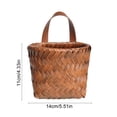thumbnail image 4 of AYktou Woven Hanging Basket, Imitation Wicker Wall Basket for Door Mail Flower Planters, Farmhouse Decor Water Hyacinth Storage Basket - Boho Mounted Organizer Dried Flower Plants Front Door Basket, 4 of 9