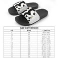 thumbnail image 2 of GZHJMY Stylish Slides for Women Men, Two Happy Sleeping Cartoon Panda Bears Soft Flexible Slip-on Sandals Slippers, 2 of 7