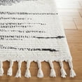 thumbnail image 3 of SAFAVIEH Moroccan Tassel Juan Abstract Area Rug, Ivory/Black, 4'5" x 6'5", 3 of 8