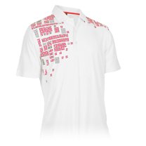 Monterey Club Men's Pixel Element Print Contrast Golf Polo Shirt #1530
