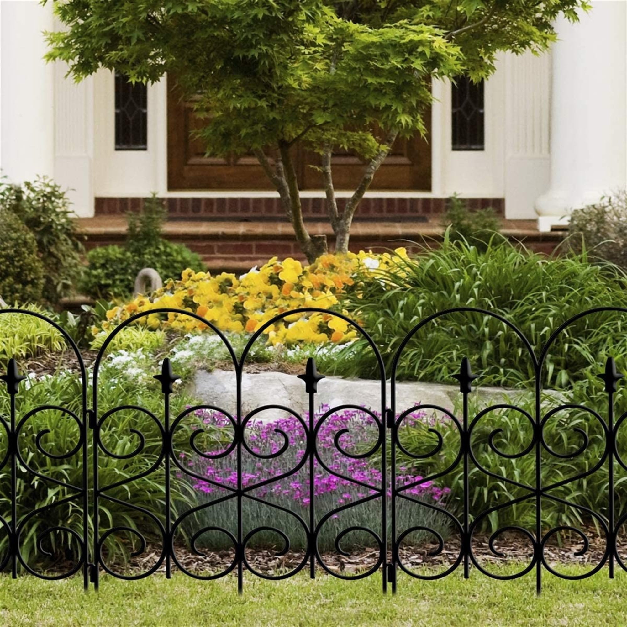 Origin Point Magnolia Classic Decorative Landscape Border Fence Section, 24in