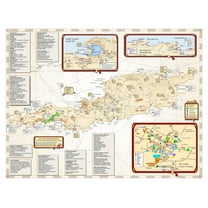 Palmetto Posters 24x31 Laminated Poster: Large detailed tourist map of anguilla with other marks
