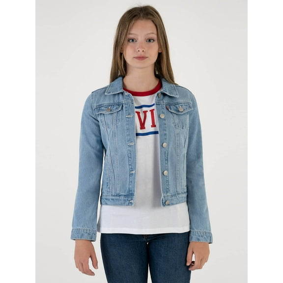 Levi's Big Kid Girls Trucker Jacket,Light Wash,M