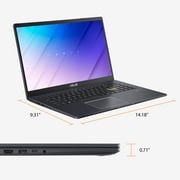 ASUS 15.6 FHD Laptop, Intel Celeron, 4GB RAM, 128GB eMMC, Windows 11 Home in S mode with One Year of Microsoft 365 included, L510MA-WS05