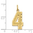 thumbnail image 4 of FB Jewels 14K Yellow Goldy Casted Large Diamond Cut Number 4 Charm, 4 of 4