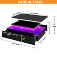 thumbnail image 6 of Craftian Lift Top LED Coffee Table, Modern Living Room Tables with 4 Spacious Drawers, Black, 6 of 9