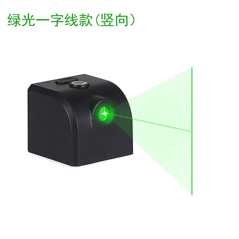 Green Light Compact Mini Portable Laser Pointer, USB Direct Charge Lithium Battery, Small Cross-line Laser Level.,black