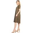 thumbnail image 4 of MOA COLLECTION Women's A-Line Short Sleeve Jersey Knit Dress - Comfortable Relaxed Fit (S-3XL), 4 of 6