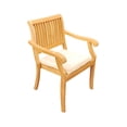 thumbnail image 6 of 5-Piece Teak Dining Set: 52" Round Table + 4 Arbor Stacking Arm Chairs, 6 of 6