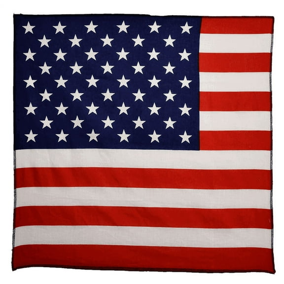 Fly Flags Bandana, USA Flag, Cotton, Multicolor, 1 Count