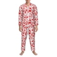 thumbnail image 3 of Lsque Gnome Merry Christmas Pattern Long Sleeve Pajama Set for Men - Soft 2-Piece Sleepwear and Loungewear Set with Pockets, Comfy Nightwear-XX-Large, 3 of 7