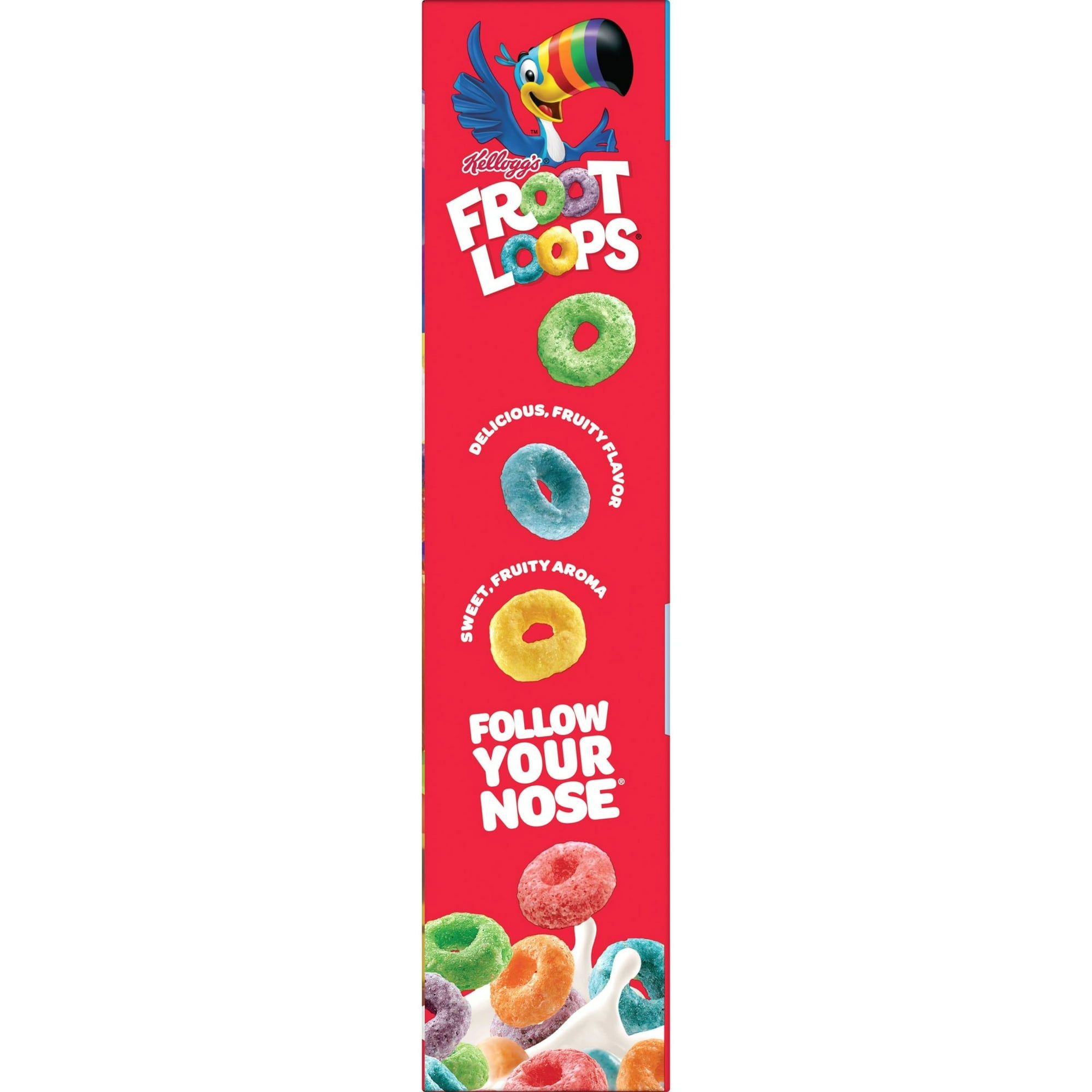 Kellogg's Froot Loops Breakfast Cereal, Kids Cereal, Family Breakfast, Mega Size, Original, 24.7oz (Pack 2)