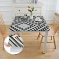 thumbnail image 2 of BANET  Square Tablecloth, Modern Square Tablecloth, Striped Tablecloth Indoor/Outdoor Waterproof Wrinkle Free Durable Square Tablecloth for Square Tables white, 2 of 7