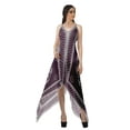 thumbnail image 1 of Moomaya Robe à Ourlet en Foulard pour Femmes, Imprimée, Col en V, Ourlet Asymétrique, 1 of 4