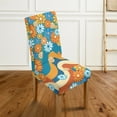 thumbnail image 3 of Xoenoiee Hippie Daisy Print Dining Room Chair Covers Stretch Parsons Chair Slipcovers for Dining Room, Waterproof Kitchen Chair Protector Cover, Machine Washable, 1 Pack, 3 of 7