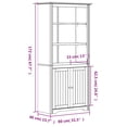 thumbnail image 4 of vidaXL Bookcase BODO Grey 80x40x172 cm Solid Wood Pine, 4 of 5