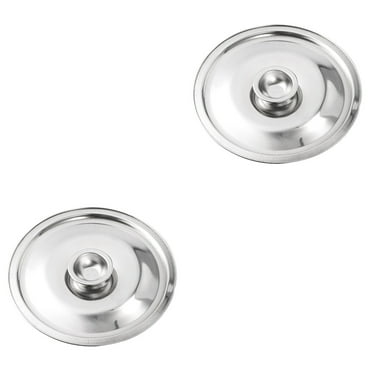 2pcs Stainless Steel Pot Lid Small Pan Lid Saucepan Cover Pots Cover Seasoning Pot Cover Saucepan Lid Small Cookware Lids for Pans Cup 16cm