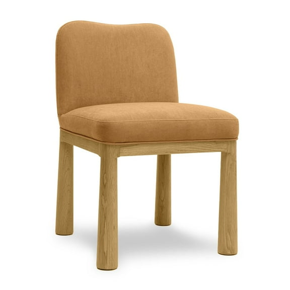 TOV Furniture Tiara Cognac Velvet Oak Dining Chair