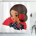 thumbnail image 1 of Ambesonne Spanish Shower Curtain, Chibi Flamenco Costume, 69"Wx75"L, Multicolor, 1 of 3