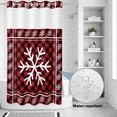thumbnail image 4 of No Hook Shower Curtain with Built-in Rings - White Christmas Snowflake Washable Waterproof Fabric Bathroom Curtains for Hotel,Rentals, Stall 36 X 72 Inch , Red Black Buffalo Plaid Check Farmhouse, 4 of 9