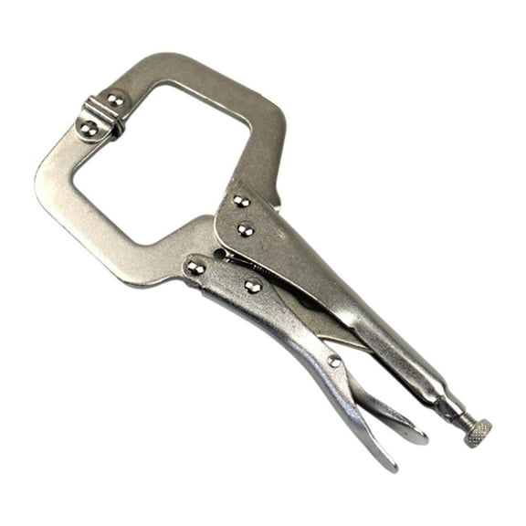 figatia Locking Plier Welding Pliers Vise Clamp Swivel Pads Hand Tool Metal C Type Locking Plier for Workshop Drawers 9 inch