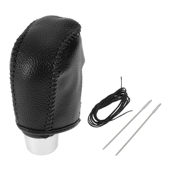 Unique Bargains 1 Set Gear Shift Knob Cover for Hyundai Sonata 2011-2014 Stick Shifting Handle Protector Pebbled Black Faux Leather