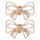 thumbnail image 1 of GOOHOCHY 1 par de Clips para zapatos con lazo, diamantes de imitación, adornos para zapatos de novia y boda, decoraciones para zapatos de mujer, 1 of 8