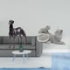 thumbnail image 2 of Elegante Figura De Resina De Animal, Escultura De Gato Galgo, Adorno De Mesa, Estatua Decorativa Para Sala De Estar, Dormitorio, Oficina, Decoración Del Hogar, Centro De Mesa, 2 of 8