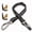 Black, variant on Black Dog Seat Belt 3-in-1 Car Harness for Dogs Adjustable Safety Seatbelt for Car Nylon Reflective Bungee Fabric Dog Car Harness with Clip Hook Latch & Buckle, Swivel Zinc Alloy Carabiner