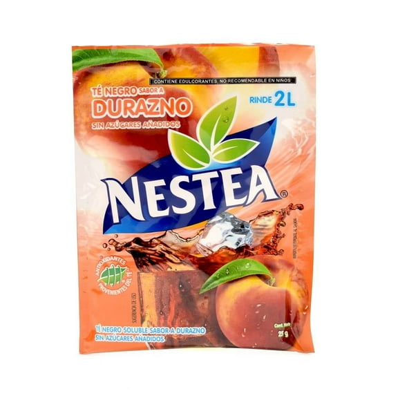 Polvo para preparar bebida Nestea té negro sabor durazno de 25 g
