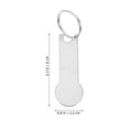 thumbnail image 2 of KALLORY 4Pcs Stainless Steel Shopping Cart Token Key Ring Compact Stylish Trolley Coin Holder, 2 of 8