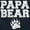 Navy, variant on Papa Bear Dad Father's Day Pawprint Men's Big & Tall Long Sleeve Graphic Tee Brisco Brands 2X