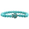 thumbnail image 1 of Pulsera De Piedra Natural De Turquesas Verdes Pulseras De Cuentas De Tortuga Marina Pulsera Elástica De Piedra Para Hombres Y Mujeres Vogacara AP005730-00, 1 of 6