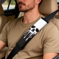 thumbnail image 5 of Xixirimido Automotive Seat Covers for Cars Trucks and SUVs Car Seat Covers for Front Seats with Car Seatbelt Covers & Armrest Box Cover, Set of 5, Funny Skull Face, 5 of 8