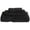 Black, variant on Egyptian Cotton 600 GSM, 3-Piece Towel Set, 1 Bath, 1 Hand, 1 Face Toast