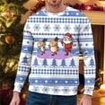 thumbnail image 2 of toraway Chandail en Molleton Couverture Jeté Hommes Automne et Hiver Tendance Décontractée Chandail Imprimé de Noël Col Rond Chandail à Capuchon L, 2 of 4