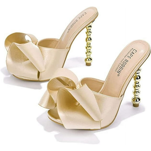 CAPE ROBBIN Female SALSA HEELS NUDE SIZE 10