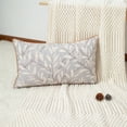 thumbnail image 2 of VOGOL Home Decorative Pillow Covers, Modern Grey Leaves Farmhouse Sofa Throw Cushion Cover, Accent Pillowcases for Couch Bed, 12x20 inches, 2 of 7
