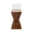 thumbnail image 1 of Sagebrook Home 17"H Hurricane On A Dimensional Stand, Brown, 1 of 2
