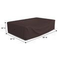 thumbnail image 4 of COVERS&ALL Patio Sectional Sofa Set Cover - Heavyduty 12 Oz. Waterproof, Durable Outdoor Furniture Table & Chair Set Cover with Airpockets & Drawstring (88" W x 62" D x 28" H, Coffee), 4 of 8